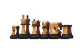 Leningrad Series 4" Luxury Staunton Chess Set in Burnt Lacquered Golden Rosewood & Boxwood