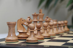 Henri Chavet Reproduced Chess Set in Distressed and Mahogany Stained Boxwood- 3.75" King Height