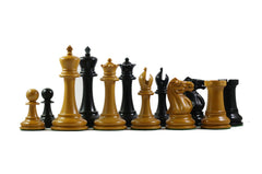 Emil Kemacny 1892-93 Reproduction Staunton Chessmen in Antiqued Boxwood/Ebonised
