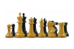 17th Olympiad Havanna 1966 Circa Reproduction 3.78" Staunton Chessmen Antiqued/Ebonised Boxwood