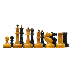 1962 Soviet Championship Historical Reproduced Tal Chess set 4" - Antiqued Boxwood and Ebony