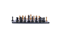 Antique Warrior 4" Chess Set in antiqued box wood and ebony wood