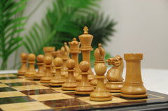 The Jaques Tournament Anderssen “Drop-Jaw” Replica Chessmen Original Vintage Look & Ebony – 4.4" King
