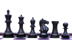 Queens Gambit Fierce Series 3" Premium Staunton Chess Set - Ebonised Boxwood