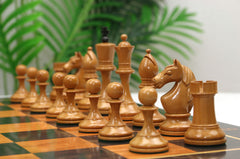 Soviet USSR Moscow 1925 Historical Reproduced 4" Chess set in Ebony & Lacquered Antique Boxwood