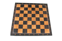 Chess Board with 2" Square size in Ebony/Antiqued Box wood Look with Notations