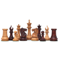 Jaques Reproduction 1870-75 Wooden Chess Pieces in Distressed and Mahogany Boxwood