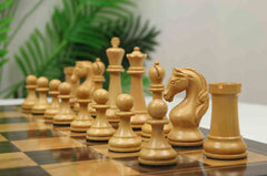 Piatigorsky 1963 Reproduction Staunton 4.5" Chess Pieces Ebony/Natural Boxwood