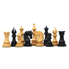 Javis Series Luxury Staunton 4.4" Chess set in Boxwood and Ebony Wood