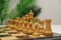 The Jaques Tournament Anderssen “Drop-Jaw” Replica Chessmen Original Vintage Look & Ebony – 4.4" King