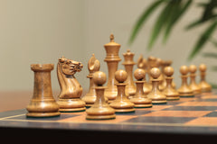 Morphy Cooke 1849-50 Vintage 3.5" Reproduction Chess Set in Distressed Boxwood/Mahogany Stained