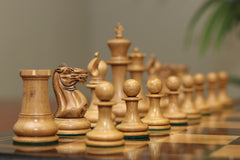 Jaques Reproduction 1870-75 Wooden Chess Pieces in Distressed and Mahogany Boxwood
