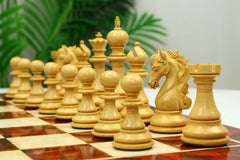 The Grand Merlin Series 4.4" Luxury Staunton Chess Set in African Padouk & Boxwood