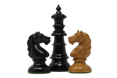 Old Vienna Style Coffee House 1900 Reproduction 4.5" Antiqued Box wood/Ebony wood Chess Set