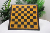 1962 Soviet Championship Inspired Chess Board Antiqued Boxwood/Ebony Look - 57 mm