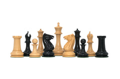 Morphy Cooke 1849-50 Reproduced 4.4" Chessmen in Non-Antiqued Boxwood and Ebony Wood