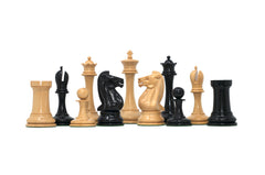 B & Company Reproduced Staunton 4.4" Non-Antiqued/Ebony Chessmen