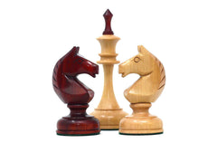 Soviet USSR 1970 Reproduced 4" Chess set in African Padouk and Natural Boxwood