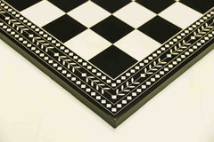 Artistry Chess Board Square size 2.5" X 2.5" Black and White in Glossy Finish for 4.25" to 4.5" Chess Set
