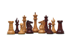 1851-52 Early 2880 Jaques of London Reproduced Vintage 4.4" Chess set Distressed/Mahogany Stained Boxwood wood