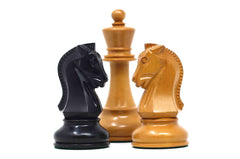 Dubrovnik 1950 Vintage 3.75" Reproduced Chess Set in Ebony & Antiqued Boxwood