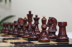 The Fischer Dubrovnik 1970 Upgraded Version Chess set in Distressed and Mahogany Stained Boxwood