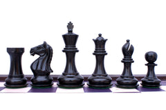 Queens Gambit Fierce Series 3" Premium Staunton Chess Set - Ebonised Boxwood
