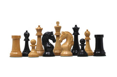 Piatigorsky 1963 Reproduction Staunton 4.5" Chess Pieces Ebony/Natural Boxwood