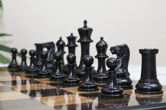 1849 Early Version Reproduced 4.4" Chess Set in Natural Boxwood/Ebony