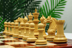 Macedon Series Luxury Staunton 4.4" Boxwood and Bud Rosewood wood Chess set