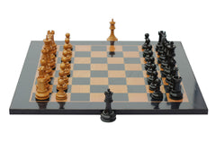 Antique Look Chess Board with square size 2.5" X 2.5" in Ebony/Box wood look