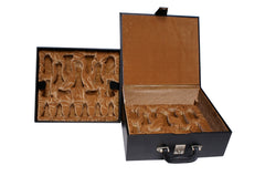 Leatherette Chess Presentation and Storage Coffer for 3.25" - 3.625" chess set