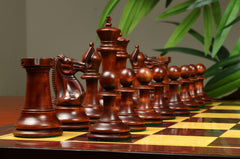 1851-52 Early 2880 Jaques of London Reproduced Vintage 4.4" Chess set Distressed/Mahogany Stained Boxwood wood