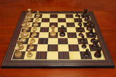 Chess Board square size 2.25" X 2.25" in Stripped Ebony in Matt Finish for 4" to 4.125" Chess Set