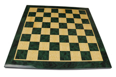Luxury Chess Board 2.25" Square made in Burl Greenwood and Burl Maple Wood Look