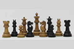 British Chess Company Improved Royal Chessmen, UK 1901/1902 Reproduction 4” Antique chess set in Ebony wood