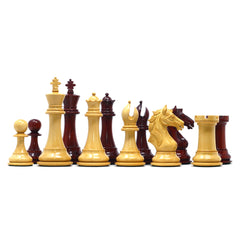 Elite Series 4.25" Luxury Staunton Chess set in African Padouk & Boxwood