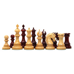 Javis Series Luxury Staunton 4.4" Chess set in Boxwood and Padouk Wood