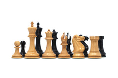 Anderson 1855-60 Reproduced 4.4" Staunton Chessmen in Non-Antiqued Boxwood & Ebonised