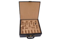 Leatherette Chess Presentation Coffer for the 3.75" to 4" Chess Pieces