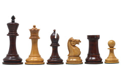 The Jaques Tournament Anderssen “Drop-Jaw” Replica Chessmen Original Vintage Look & Mahogany – 4.4" King