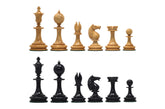 The William Hallett 1860 London Chess Set in Natural Boxwood/Ebony - 3.5" King