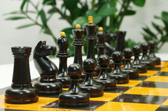 1962 Soviet Championship Historical Reproduced Tal Chess set 4" - Antiqued Boxwood and Ebony
