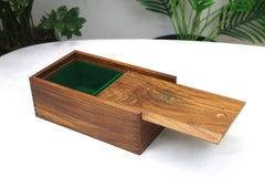 Slide Top Box in Golden Rosewood holds up to 4.4" Chess Pieces