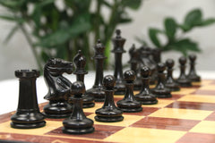 Vintage Continental Club Reproduction 3.25" Ebony & Natural Boxwood Chess Set