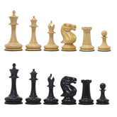 Vintage Continental Club Reproduction 3.25" Ebony & Natural Boxwood Chess Set