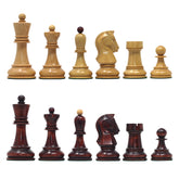 The Fischer Dubrovnik 1970 Upgraded Version Chess set in Natural and Mahogany Stained Boxwood