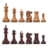 Nathaniel 1849 Antique Reproduction Vintage 4.4" Distressed/Mahogany Wood Chess Pieces