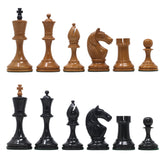 Soviet USSR Moscow 1925 Historical Reproduced 4" Chess set in Ebony & Lacquered Antique Boxwood