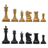 William Leuchars Series 1849 Historical Reproduction 3.5" Chess set - Natural Boxwood/Ebony